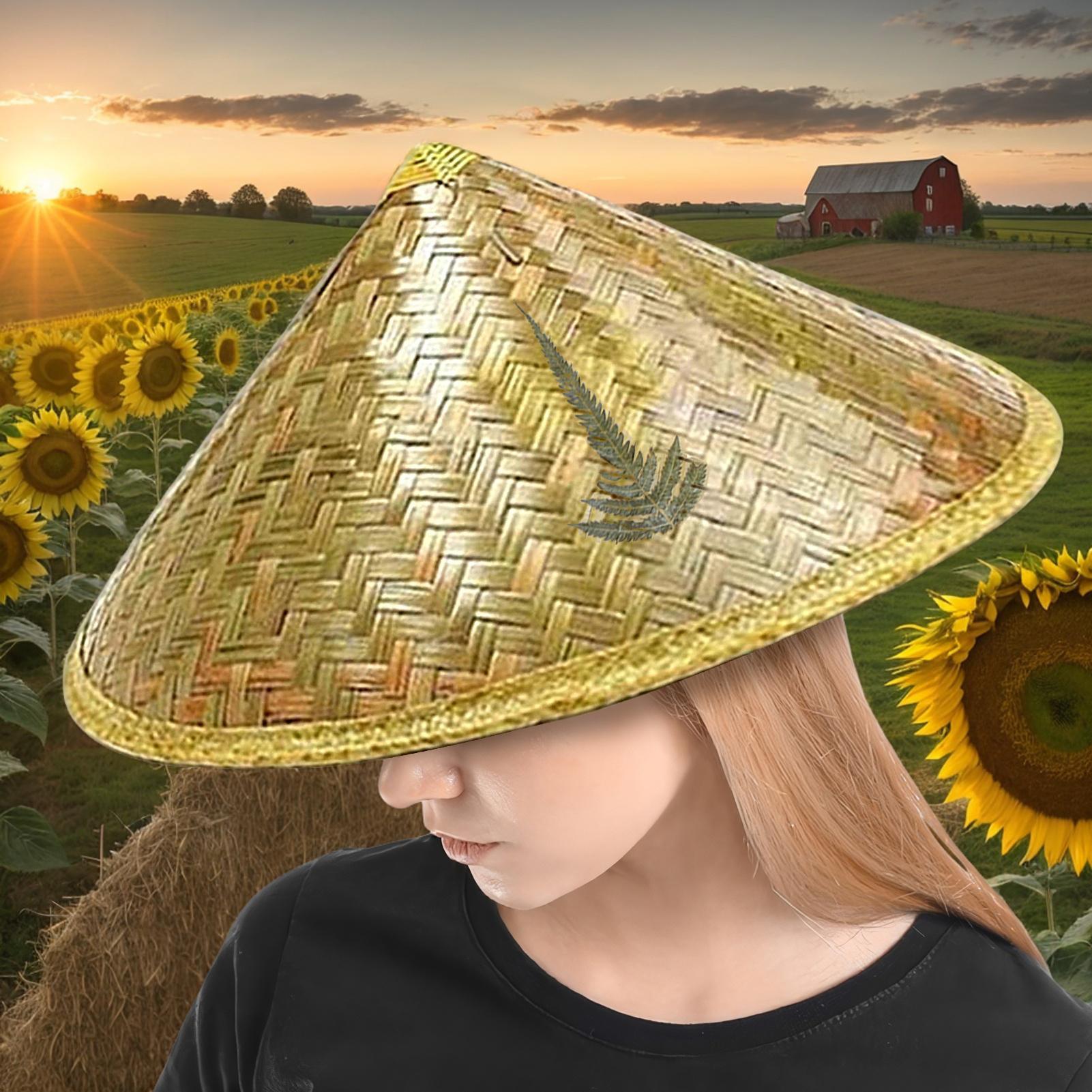 Chinese Straw Hat Handmade Rat - Bucket Hat Straw recension och pris