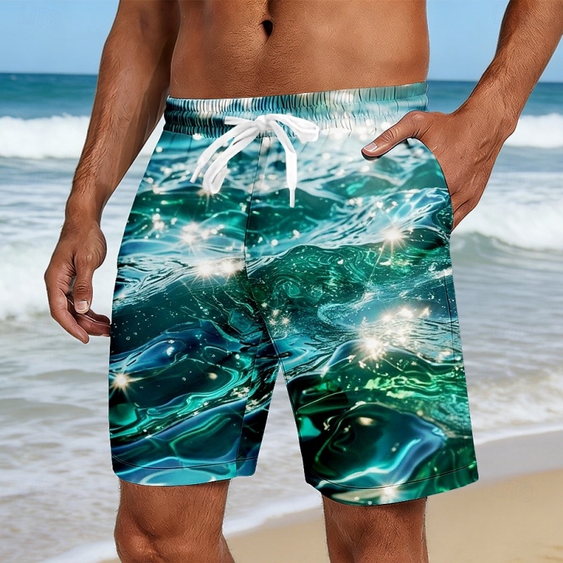 Vibrant Ocean Wave Graphic Swi - Trunks Board Surf recension och pris