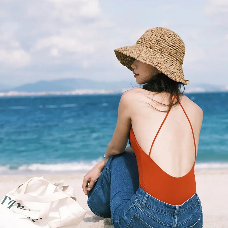 Summer Sun Hats for Women Stra - Bucket Hat Straw recension och pris