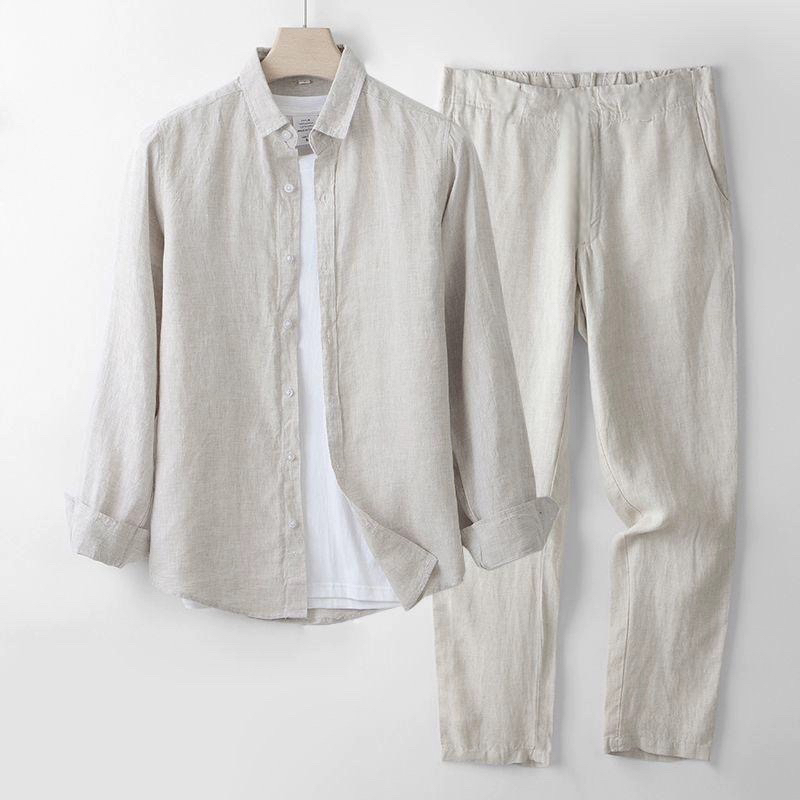 Beach Vacation Style Men's Cot - Linen Shirt Breathable recension och pris