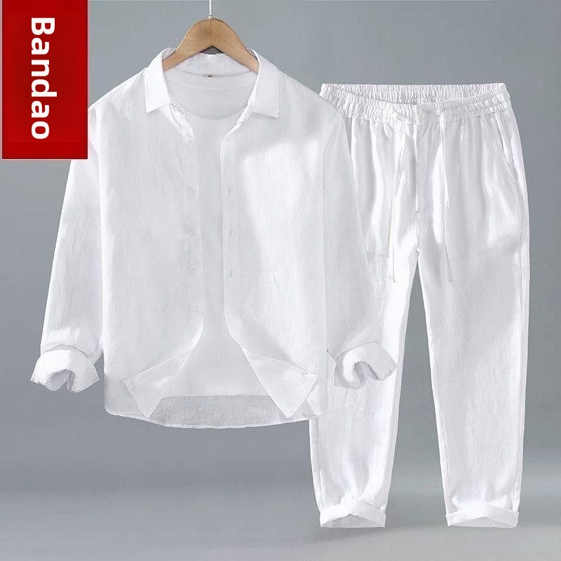 Loose Linen Men's Casual Short - Linen Shirt Breathable recension och pris